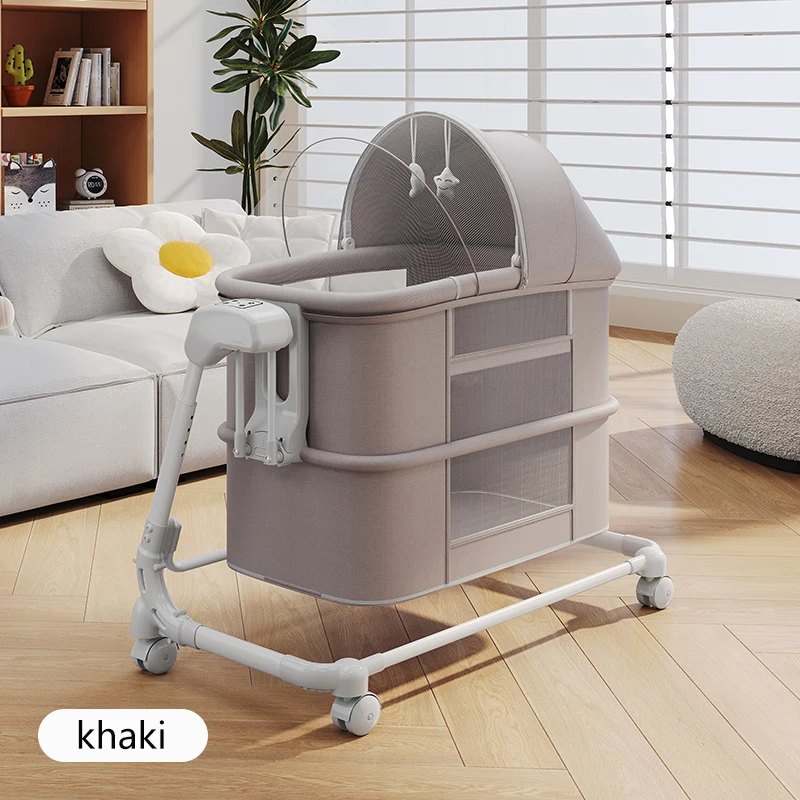 2026 Neues Intelligentes Elektrisches Baby-Schaukelbett, Multifunktionales Verstellbares Baby-Schlafbett, Komfortable Neugeborenen-Wiege