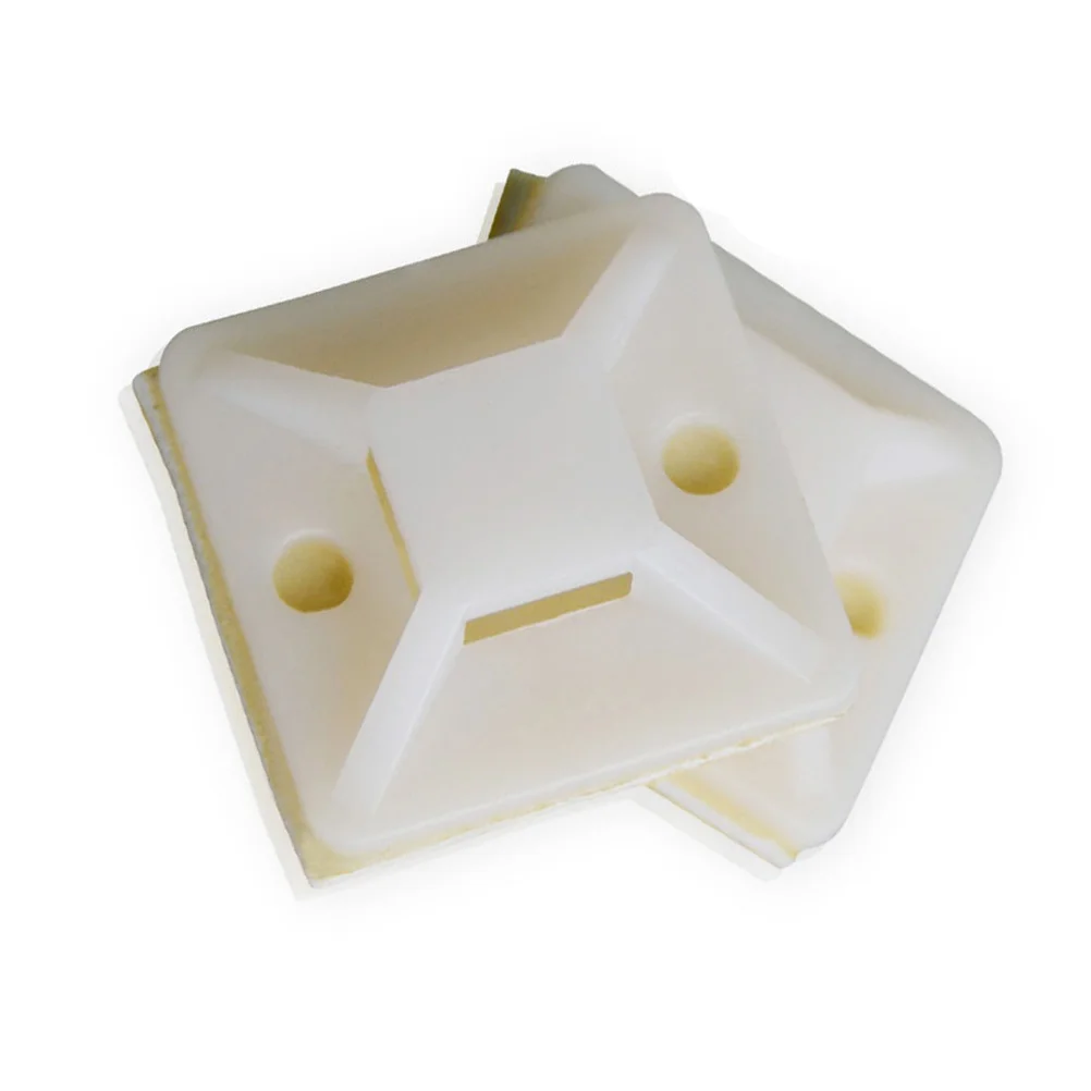 

100 PCS Cable Tie Holders Self-adhesive Zip Tie Mounts Bases for Home Office (White) cable tie mount wire management