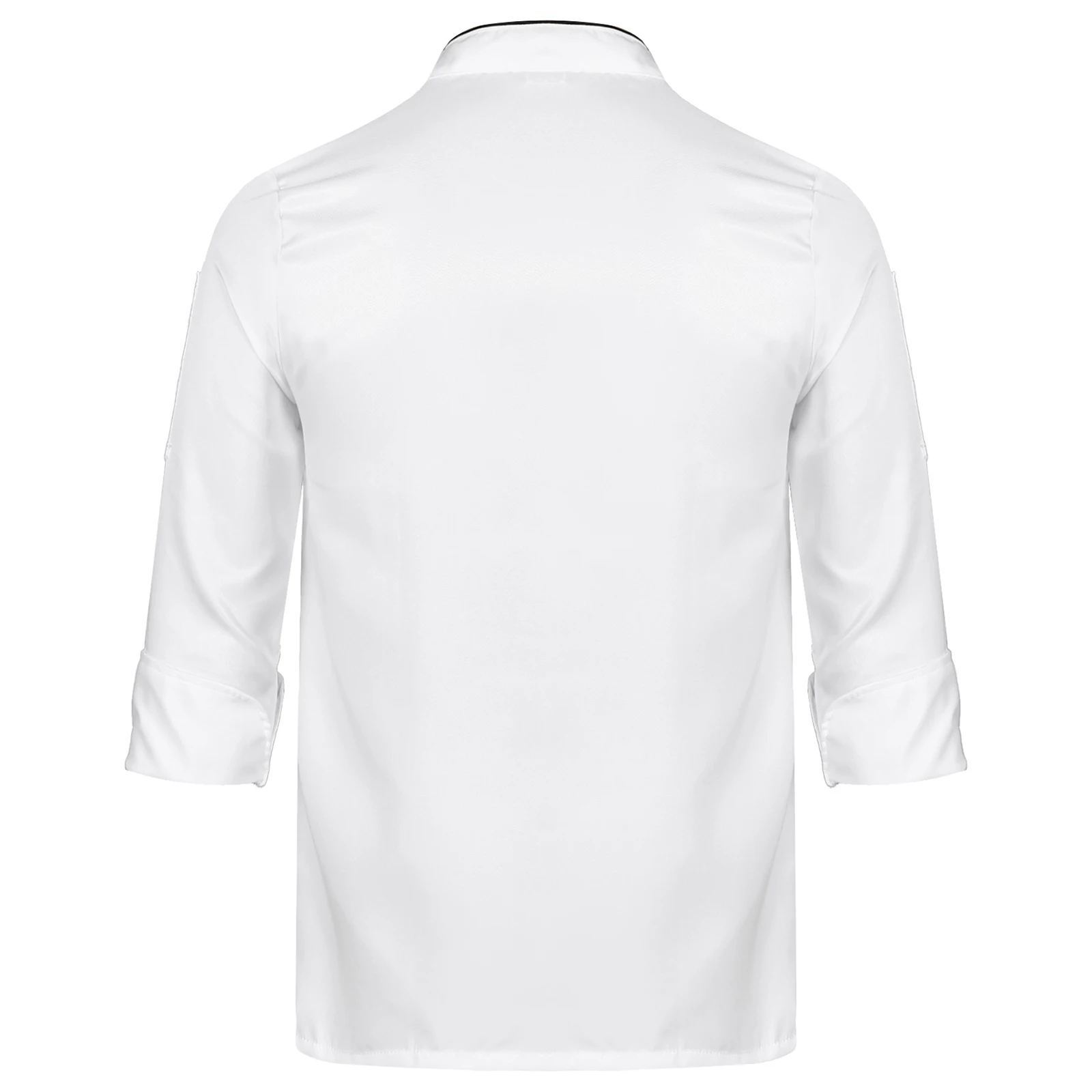 Adult Chef Coat Kitchen Work Uniform with Hat Double-Breasted Cooks Top Canteen Restaurant Hotel Bakeshop Cooking Jacket for Men