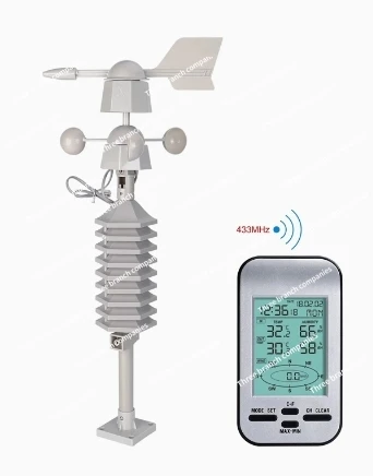 

Professional household wireless indoor and outdoor wind direction wind speed weather station with temperature and humidity