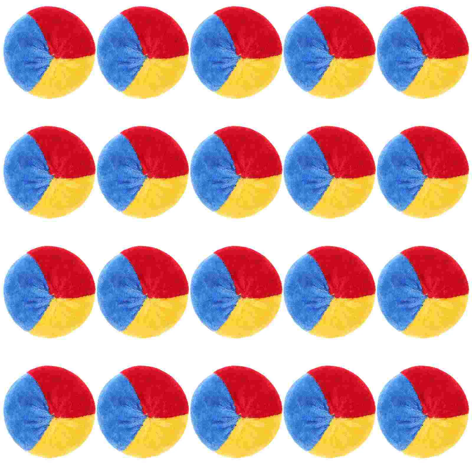 20 個のカラフルなベロア土嚢子供のおもちゃビーンバッグトスゲーム家族楽しい教育玩具親子