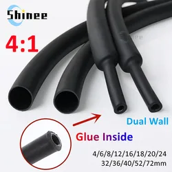 1Meter 4:1 Heat Shrink Tube With Glue Thermoretractile Heat Shrinkable Tubing Dual Wall Heat Shrink Tubing 6 8 12 16 24 40 52 72