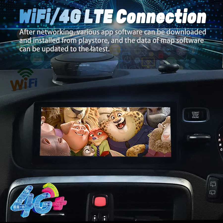 8.8 "لسيارة فولفو V40 2011 2018 شاشة Qled 256 جيجابايت راديو السيارة الاندورويد الوسائط المتعددة مشغل فيديو الملاحة نظام تحديد المواقع Carplay 2din وحدة الرأس