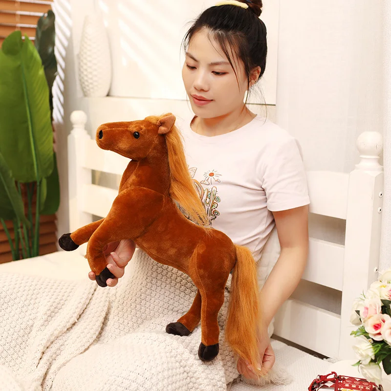 20/30/40 centimetri Gigante Simulazione Cavallo Peluche Animale Bello Cavallo Creativo Vita Reale Regalo Di Natale Huggable Bambola Giocattoli Per I Bambini