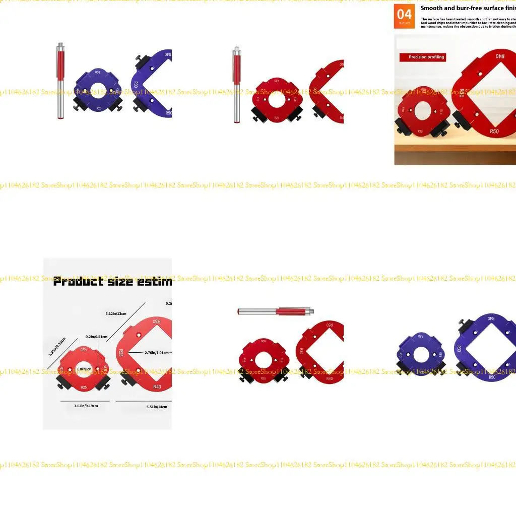 

Q2Q4 Woodworking Router Corner Radius Templates Jigs R10 15 20 25 R30 R35 R40 R50
