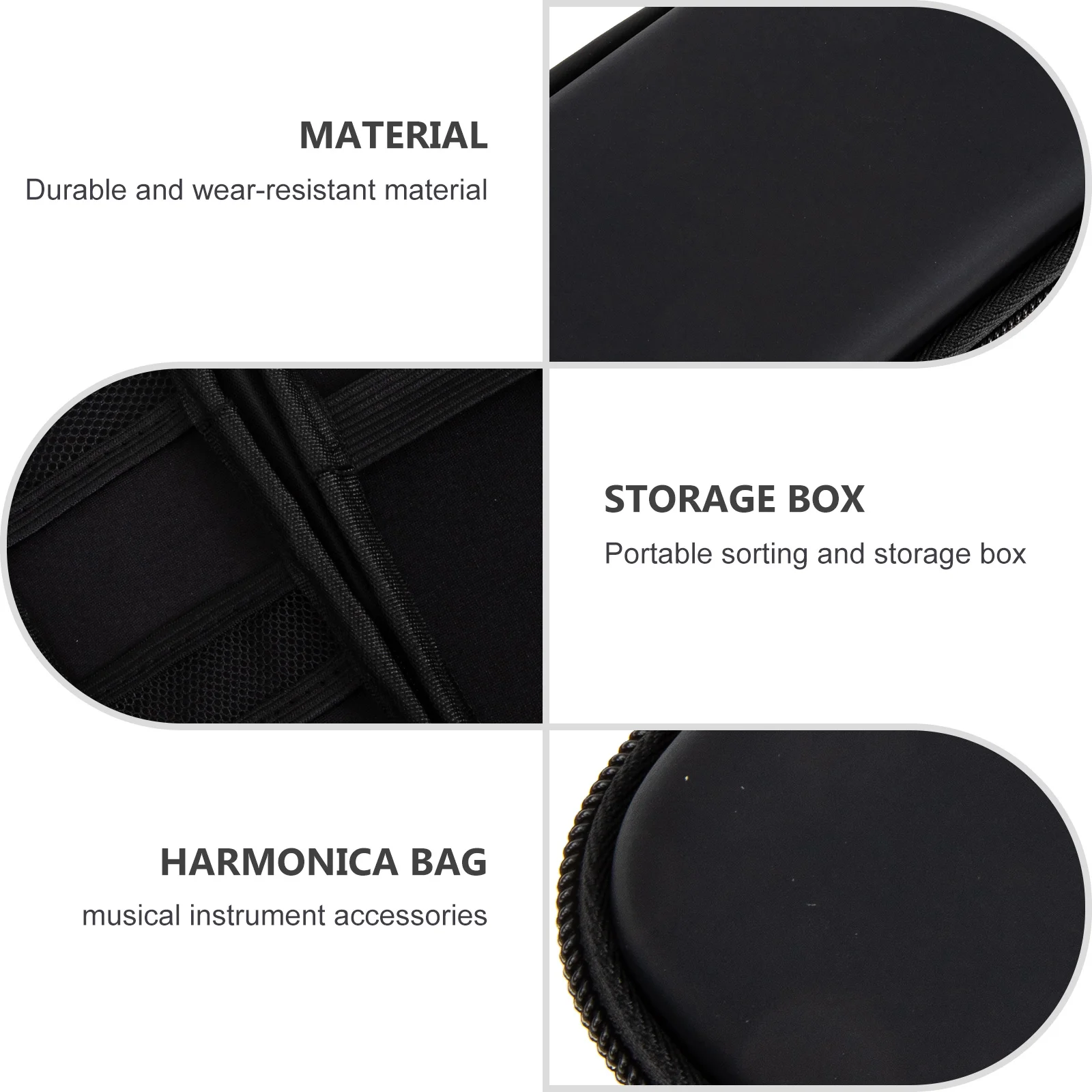 Harmonica Bag Storage for Carrying Chromatic Scale Case Eva Protective Shockproof