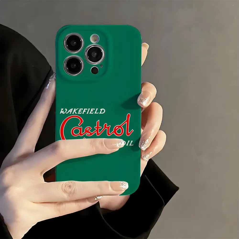 

Castrol-S Phone Case Film Korean INS for iPhone 16 15 14 13 12 11 Pro Max Plus Luxury Cover