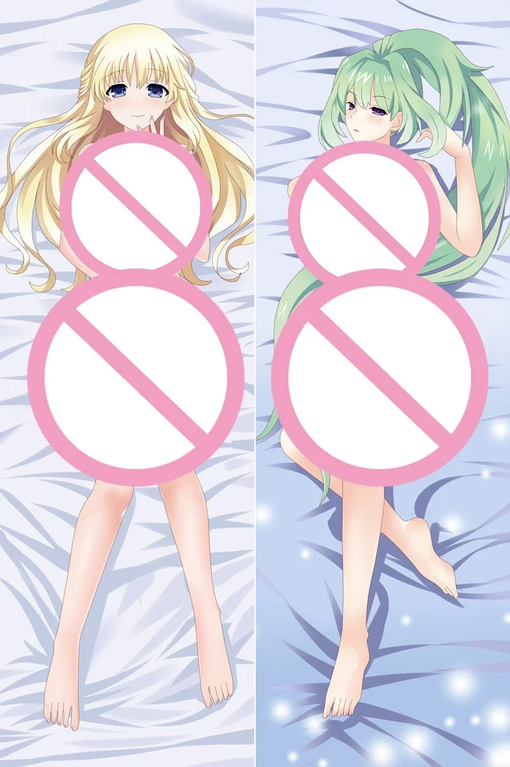 カワイイ漫画アニメ枕カバー、寝具枕、ベージュ黄色と白、180cm