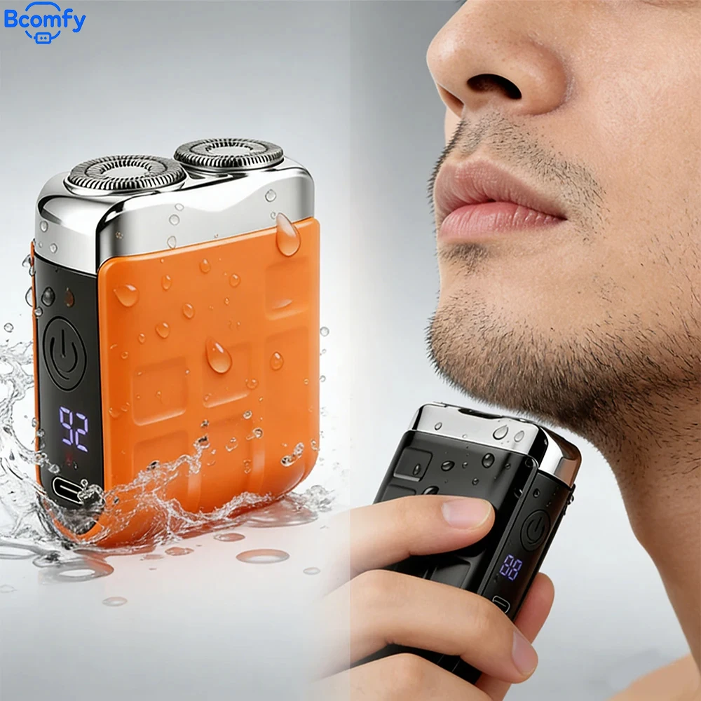 

Mini Electric Shaver Dual Blade Rechargeable Beard Trimmer Type-C Waterproof Pocket Razor Compact Powerful Household Shaver