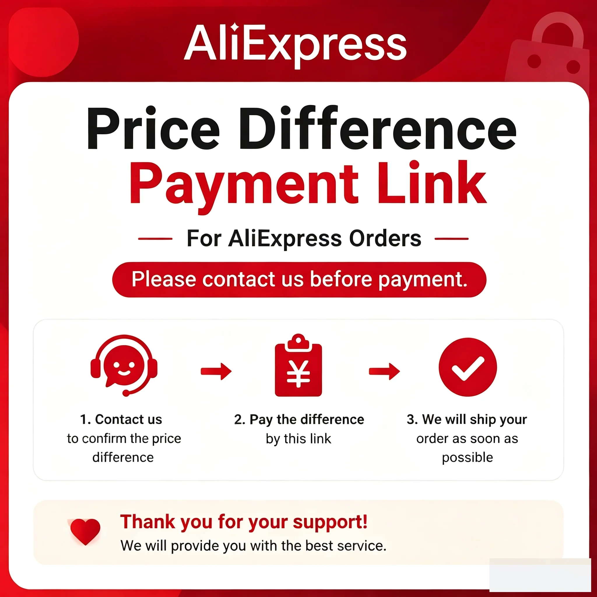Additional Pay on Your Order & Extral Fees & Shipping Cost / Postage & Difference Custom-made-Charge image 3