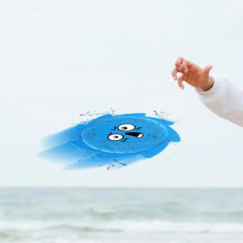 متعة رش الماء على شكل قرص كرتوني ، ألعاب حمام سباحة سيليكون ، رمي ناعم ، أقراص تخطي للصيف ، الأيام الحارة