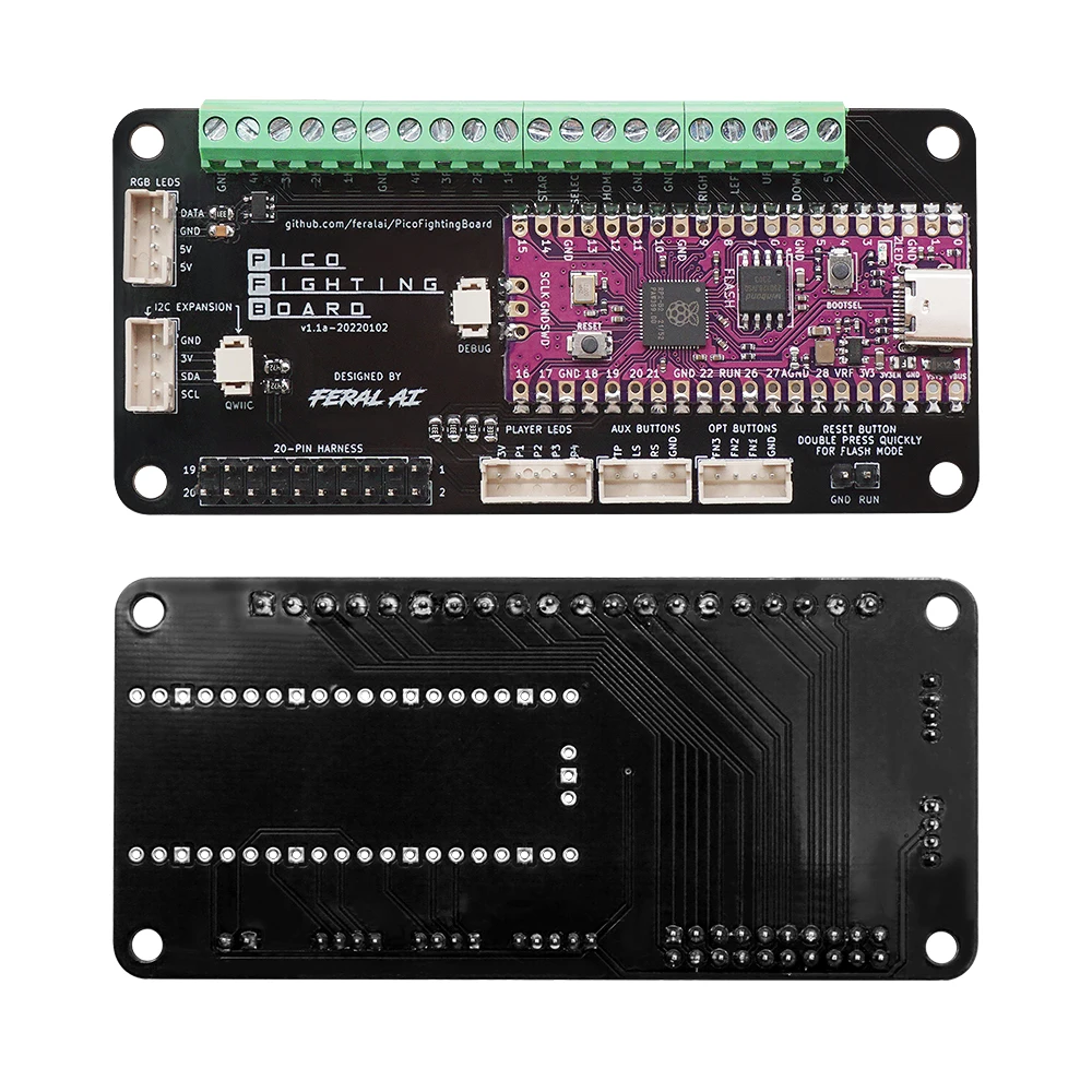  nejrychlejší arkáda tyčinka PCB pico bojový deska použití malina pi pico podpora pro nintendo switch/ps3/pc