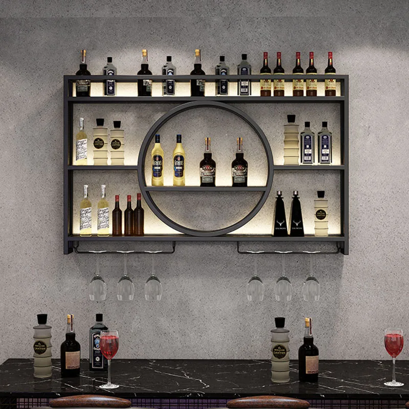 

Aesthetic Restaurant Wine Cabinets Storage Buffet Commercial Cocktail Bar Cabinet Bottle Mounted Stojak Na Wino Home Furniture