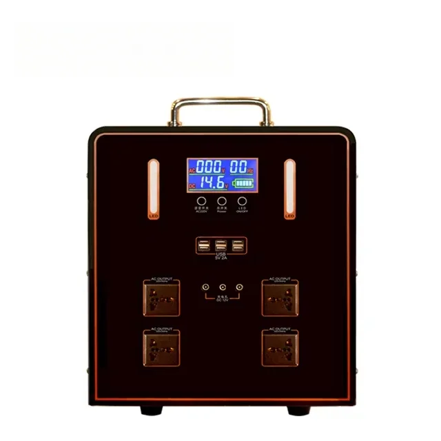 2023 New Outdoor Portable Solar Energy Storage Lithium Battery Power Bank Supply System 300w 500W 1000w 2000w 110v 220v 2000Wh