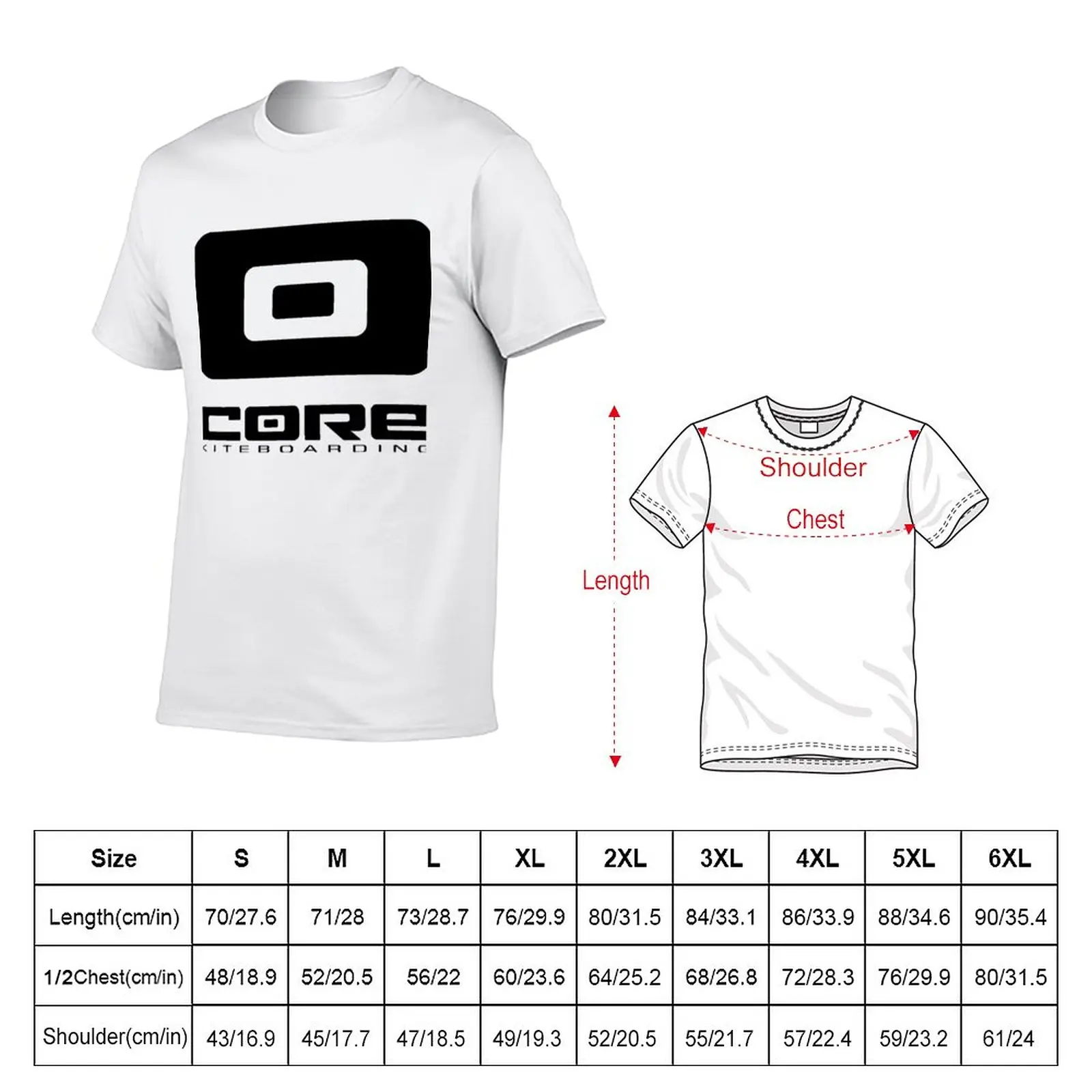 CORE KITEBOARDING T-Shirt plain t-shirt cute clothes Aesthetic clothing T-shirts for men cotton