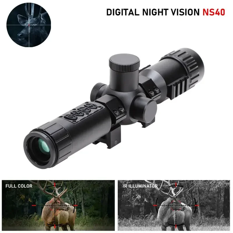 Mira telescópica de visión nocturna, infrarrojo de 7-19X Monocular, nuevo en vista Digital para caza, vida silvestre, pájaro, reloj, camping, senderismo, GYJ40