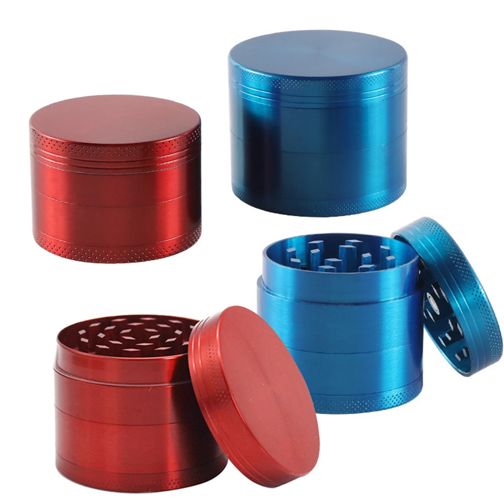 4-layers Herb Tobacco Grinder Manual Grass Spice Crusher Machine 40mm Metal Herb Grinder With Scraper Smoking Accessories