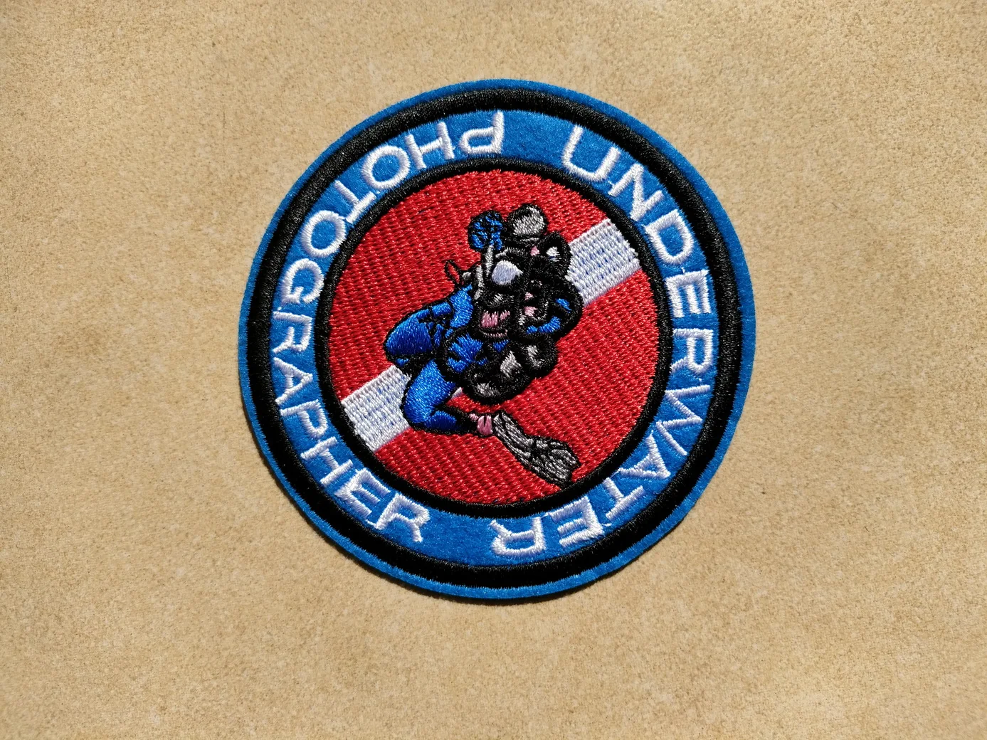 Underwater Photographer Embroidered Patch for Clothes Motorcycle Jackets Backpacks Hats Jeans Sew
