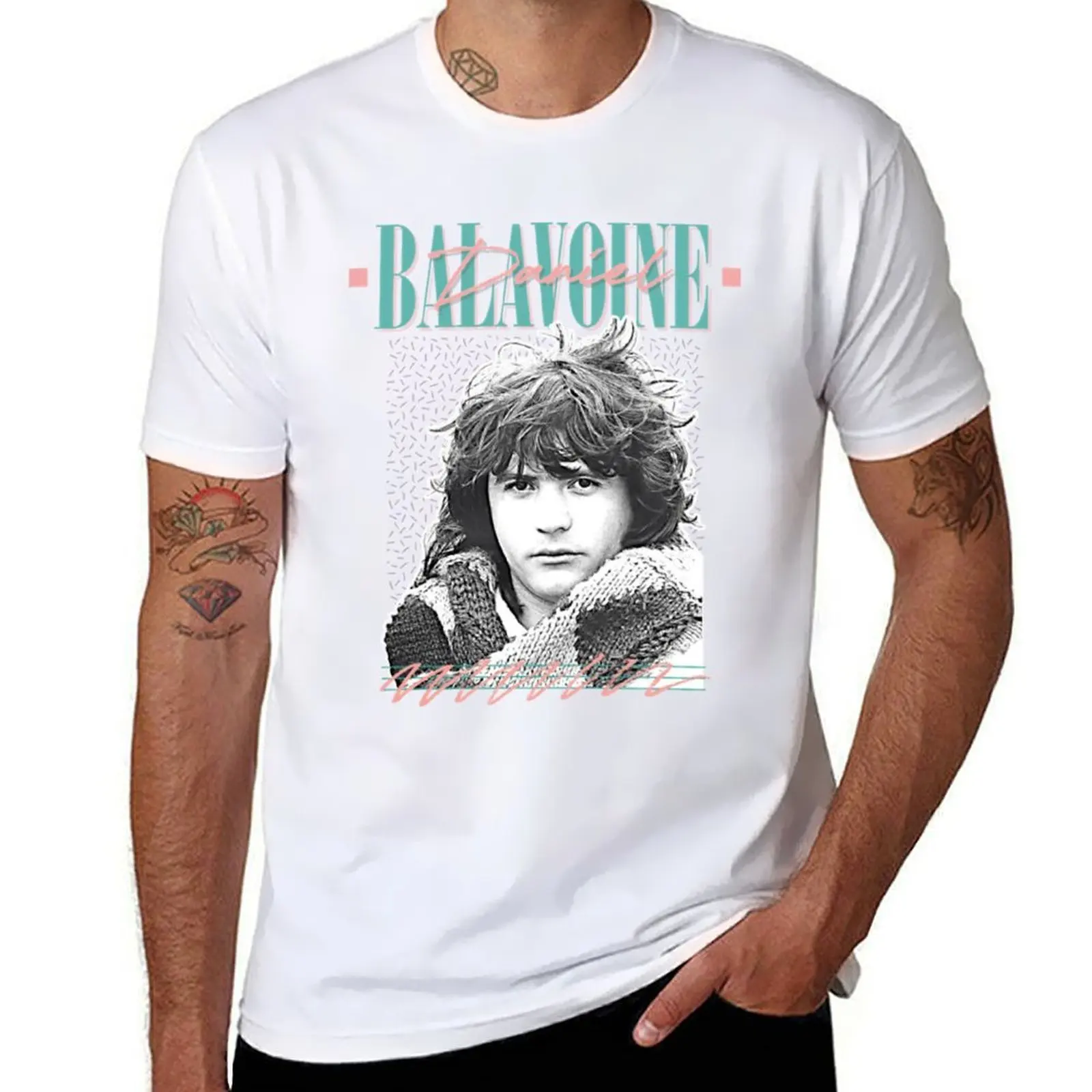 Daniel Balavoine _____ Francophile Design T-Shirt T-Shirt personalisiertes Herren-T-Shirt aus Baumwolle