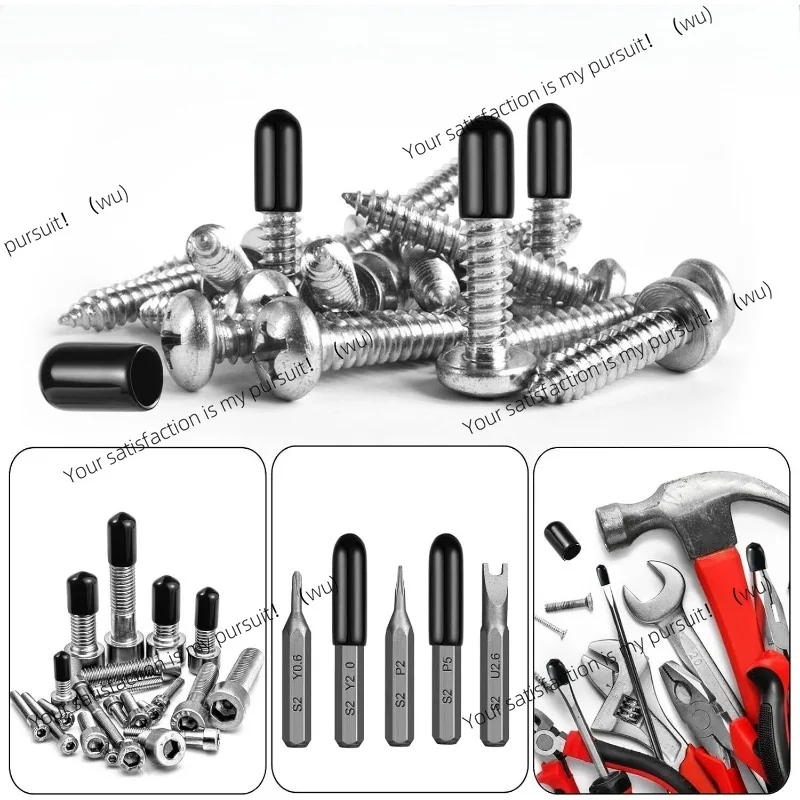 250 PVC threaded caps for screws, furniture cups, rubber round end caps, foot covers 2mm-10mm inner diameter