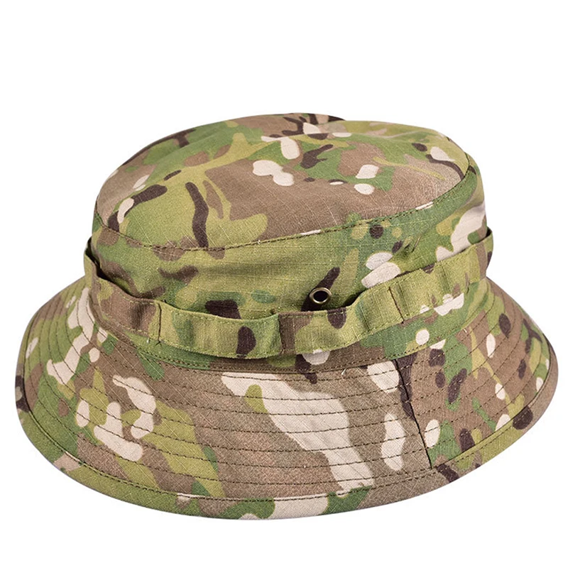 Boonie Hat Military Tactical Bucket Hats for Safari Men Women Hunting Fishing Outdoor Camo Camouflage Cotton Sun Cap