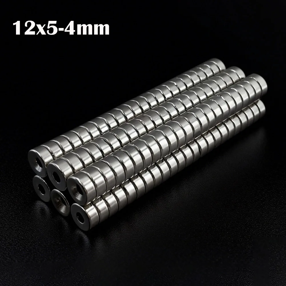 Powerful Neodymium Magnet 12x5-4mm Round Super Strong Magnets with Hole NdfeB Permanent Magnetic Imanes DIY Refrigerator Magnet