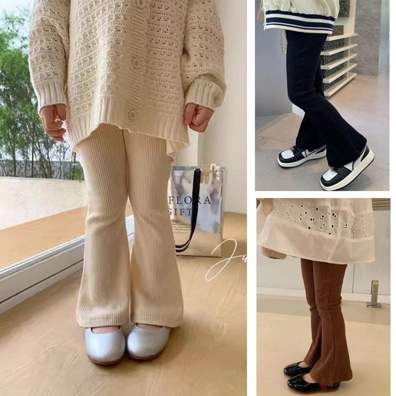 1pcs Spring Summer Girls Legging Thin Fashion Cartoon Tight Bell-Bottoms Autumn Baby Girls Slim Fit Legging Summer Children Pant