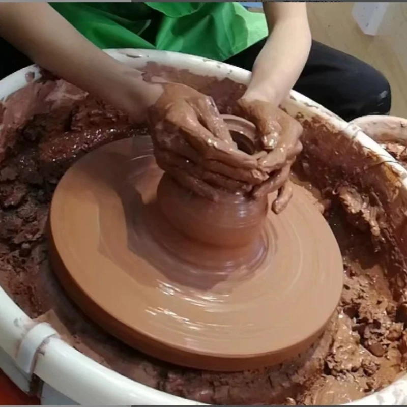 300W Pottery Wheel 110/220V Dual Voltage Hand & Foot Control Detachable Water Basin Forward Reverse Rotation Ceramic Tool