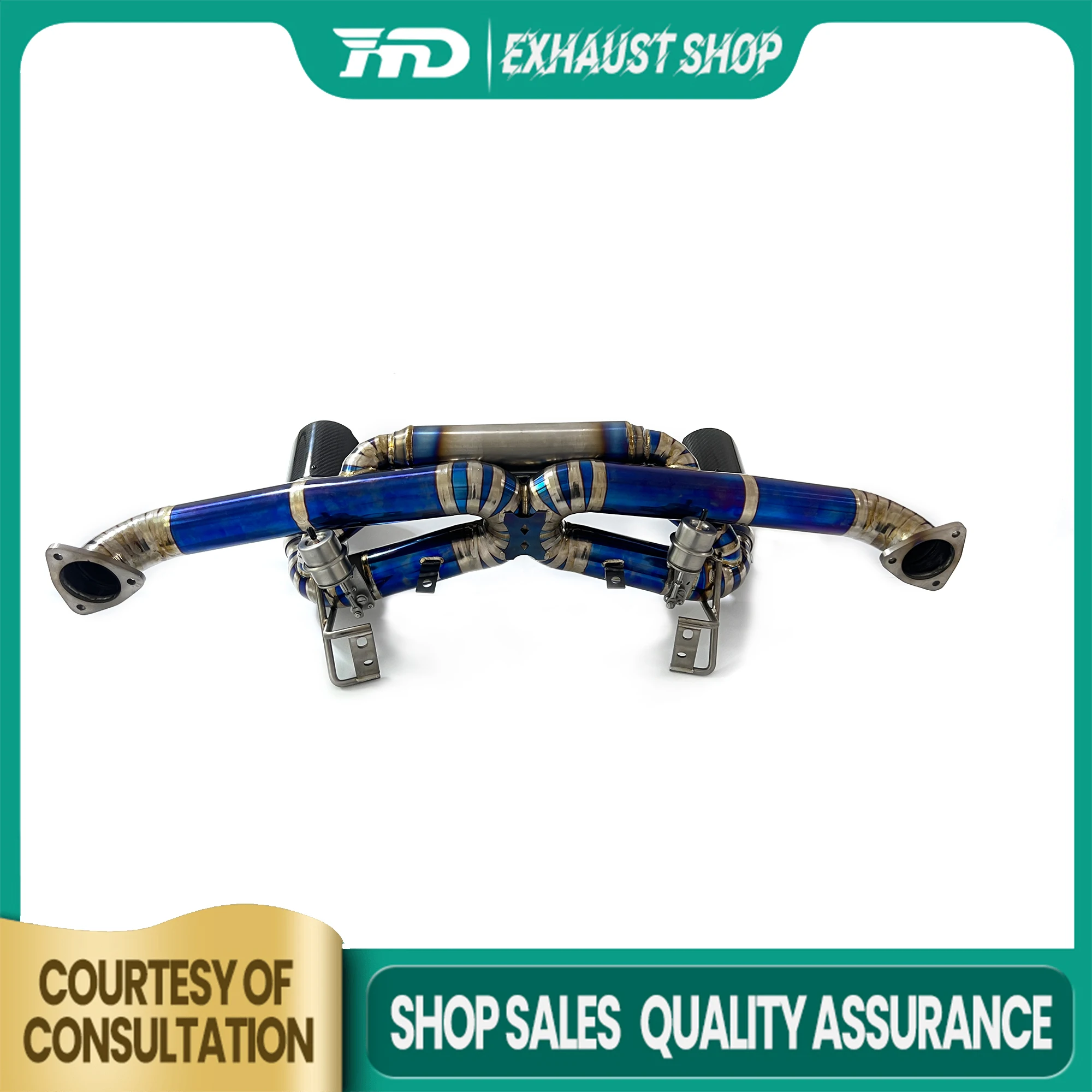 

High Quality Catback For Porsche 718 GT4 RS 4.0L Ti/SS304 Exhaust System Vacuum Valve Muffler Tips Non-destructive installat HMD