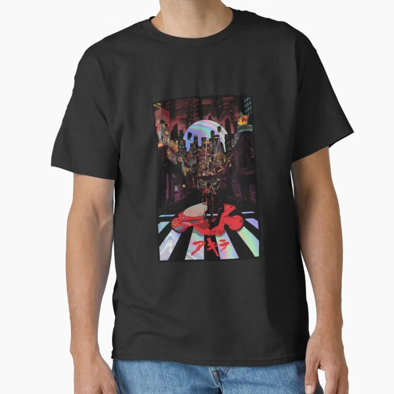 

Vintage Akira 1017 Neo Tokyo Explosion 80s Cyberpunk Anime T shirt Large size Tops Manga Graphic Print Y2k Clothes Cartoon Tee