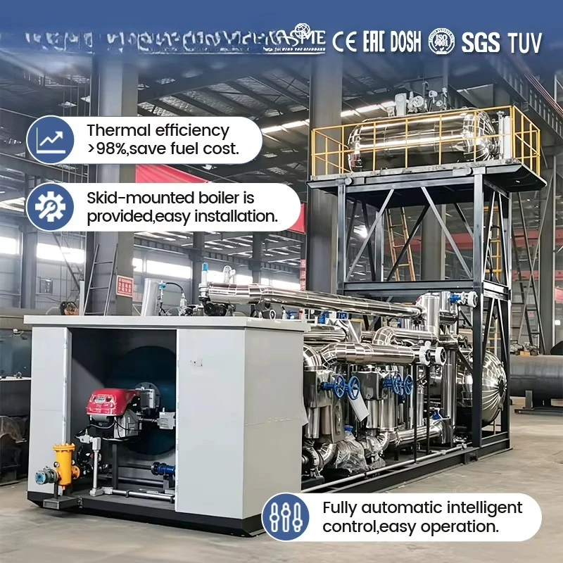 Henan Yuanda 700 kw lpg Gas Fired Mobile Portable Skid Mounted Thermal Oil Heater