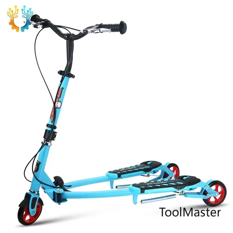 

【2026】Folding Kids Scooter With 3 Wheels, Portable 2 Pedal Scooter Tricycle, Scissors Scooter With Adjust Height, PU Wheel Kid S