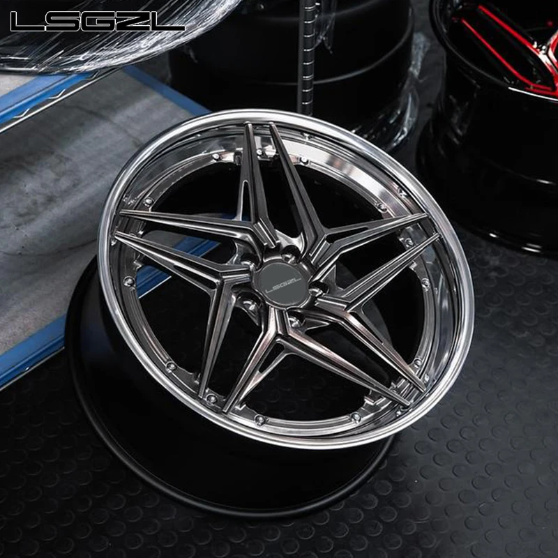 OEM Forged Alloy Beadlock Wheel 5 6 Lug Bolt 5x130 5x112 17 19 20 22 24 Inch Rims Sport Car Wheels for AUDI for  40mm