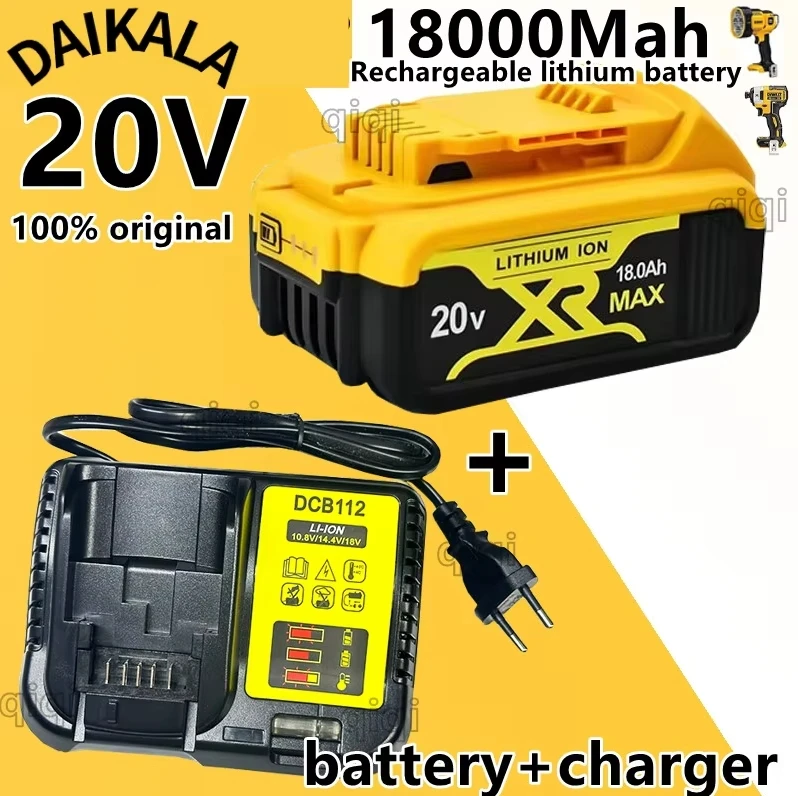 

DCB184 DCB181 DCB182 DCB200 6A 8A 12A 18V Lithium Battery 20V 18.0Ah MAX Lithium Battery Power Tool Replacement