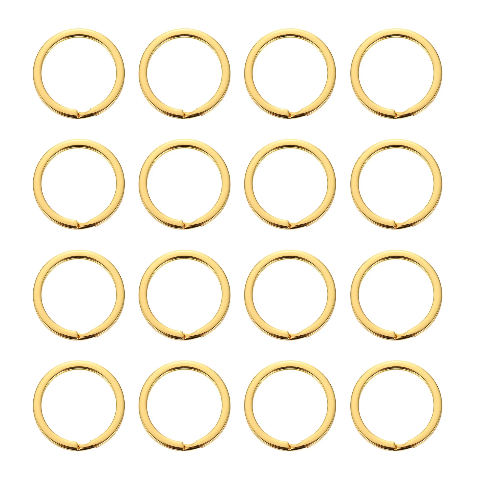 20Pcs Metal Key Rings Flat Design Reliable Split Rings DIY Keychain Pendant Handmade Key Supply for Crafts Retro Style Keyrings