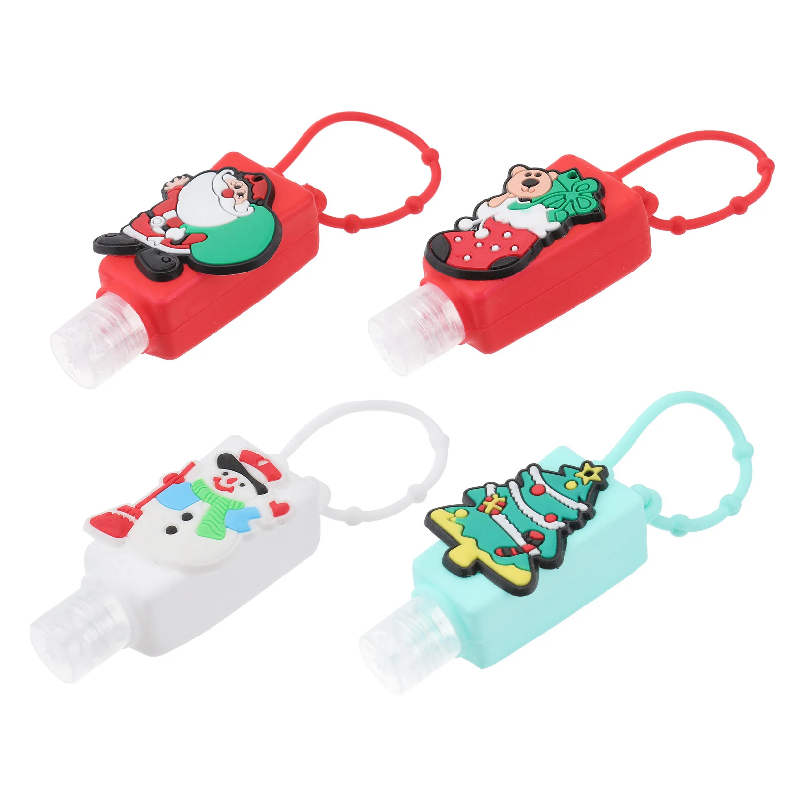 

Christmas Bottle Set Hand Keychain Travel Holder Perfume Bottles Carrier Xmas