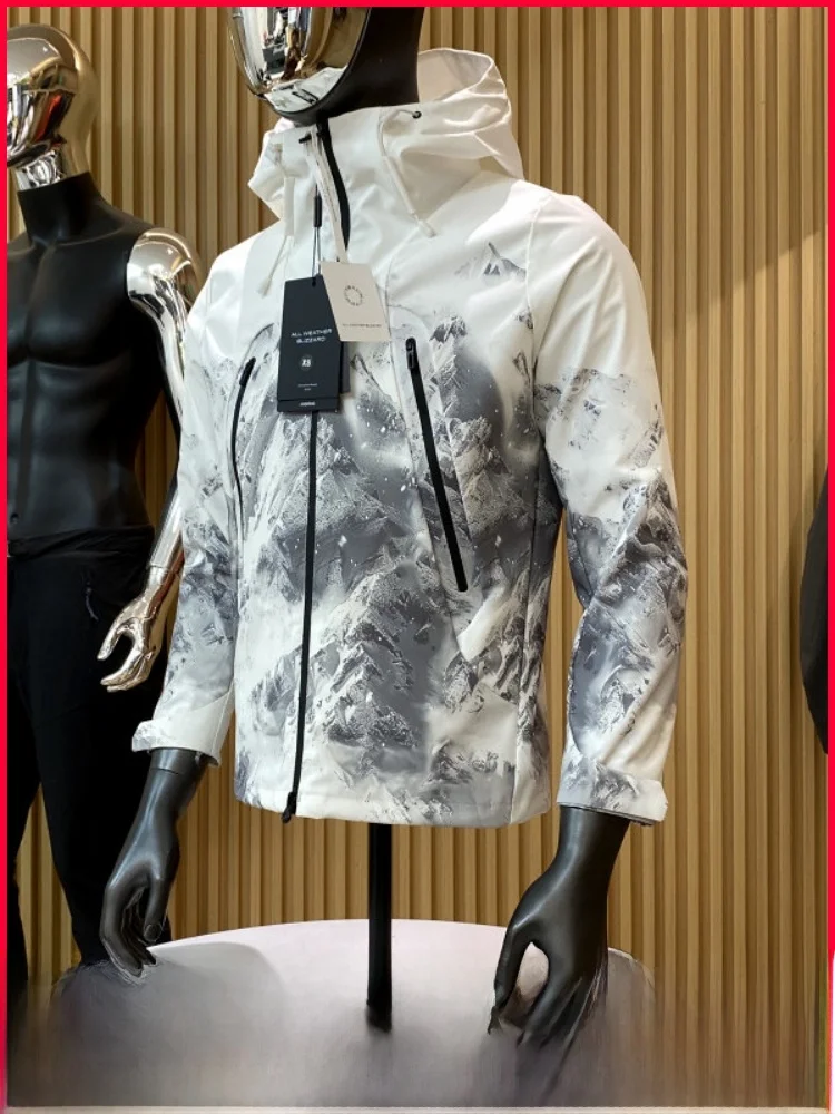 

Outdoor Windproof Waterproof Hooded Jacket 3D Tailoring Shape Spring Autumn Unisex Casual Style Polyester Fiber Zipper Closure