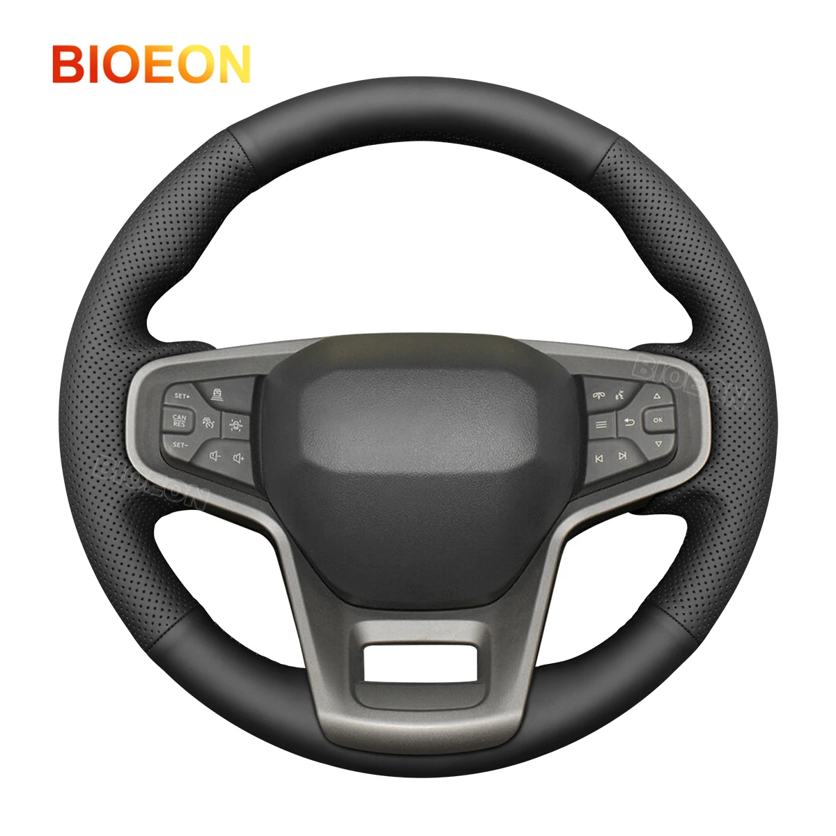 

Bioeon Black PU Artificial Leather Steering Wheel Cover for Ford Bronco 2021-2024