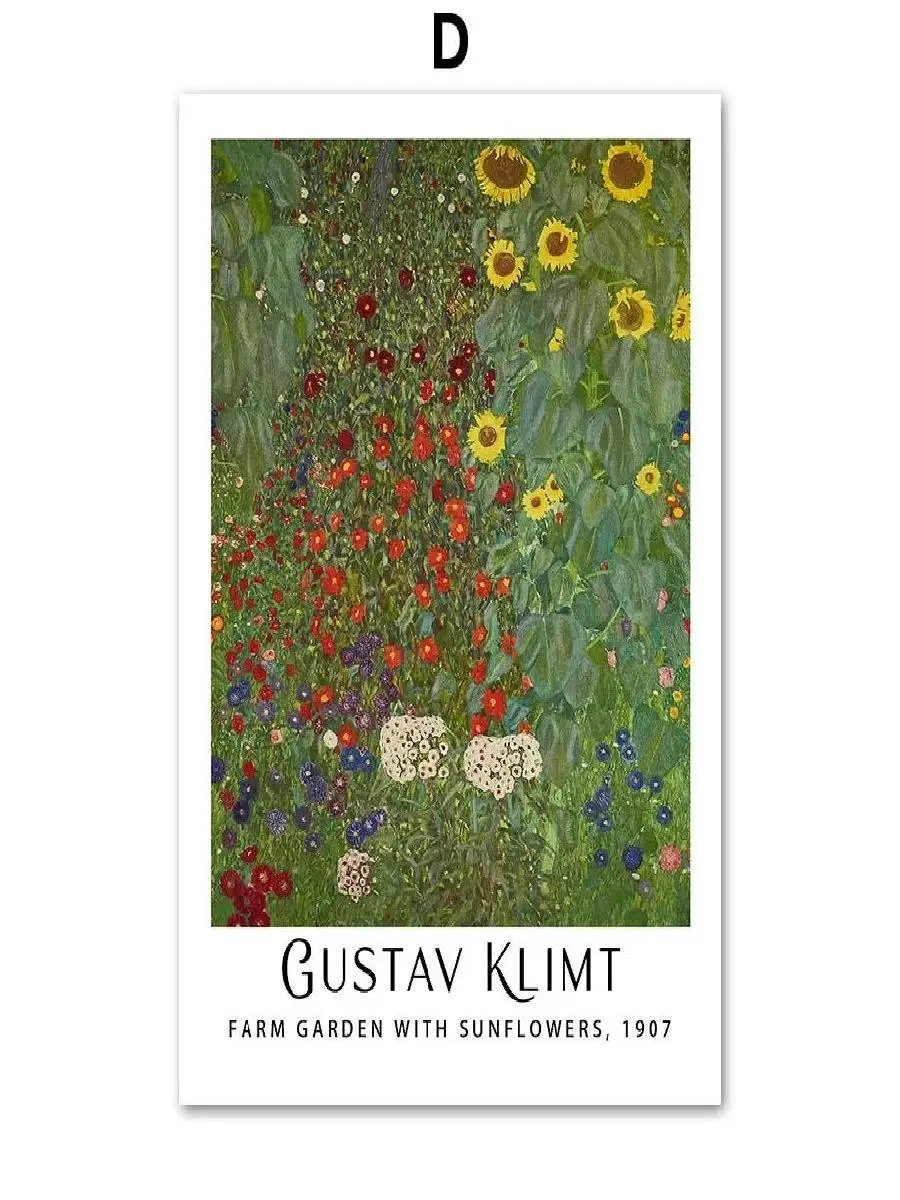 Gustav Klimt Vintage HD Canvas Print  Scandinavian Style Wall Art  Oil Painting Poster for Home Decor Bedroom  Living Room