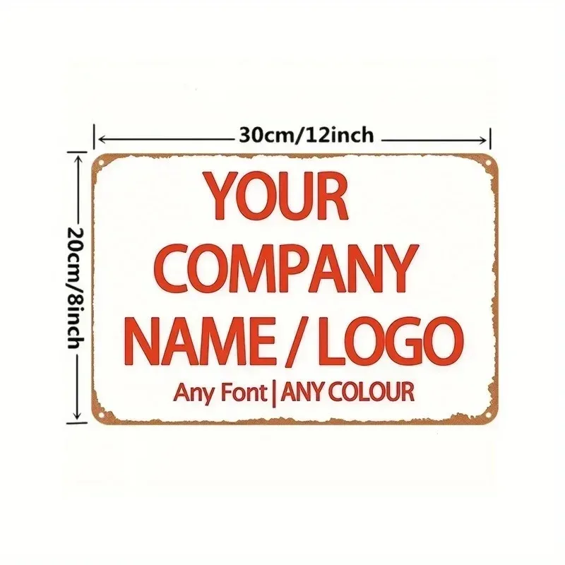 CIFbuy Personalized Tin Metal Plaque 20×30CM,Customizable Photo Text,Waterproof Easy‑Install Keepsake Ornament for Bar Indoor Ou