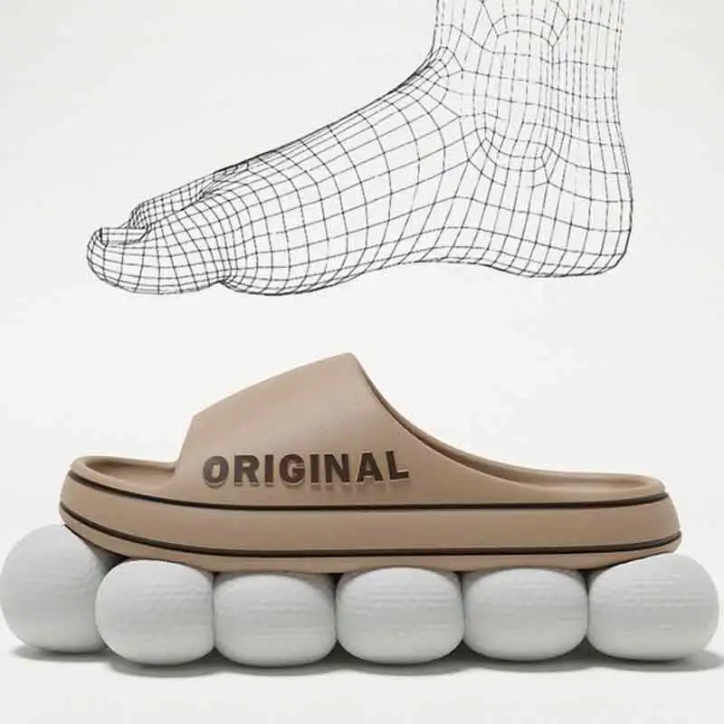 

2025 New Ladies' Summer Minimalist Slip-On Sandals for Outdoor Indoor Home Couple and Bathroom Use Anti-Slip Men's Sandals