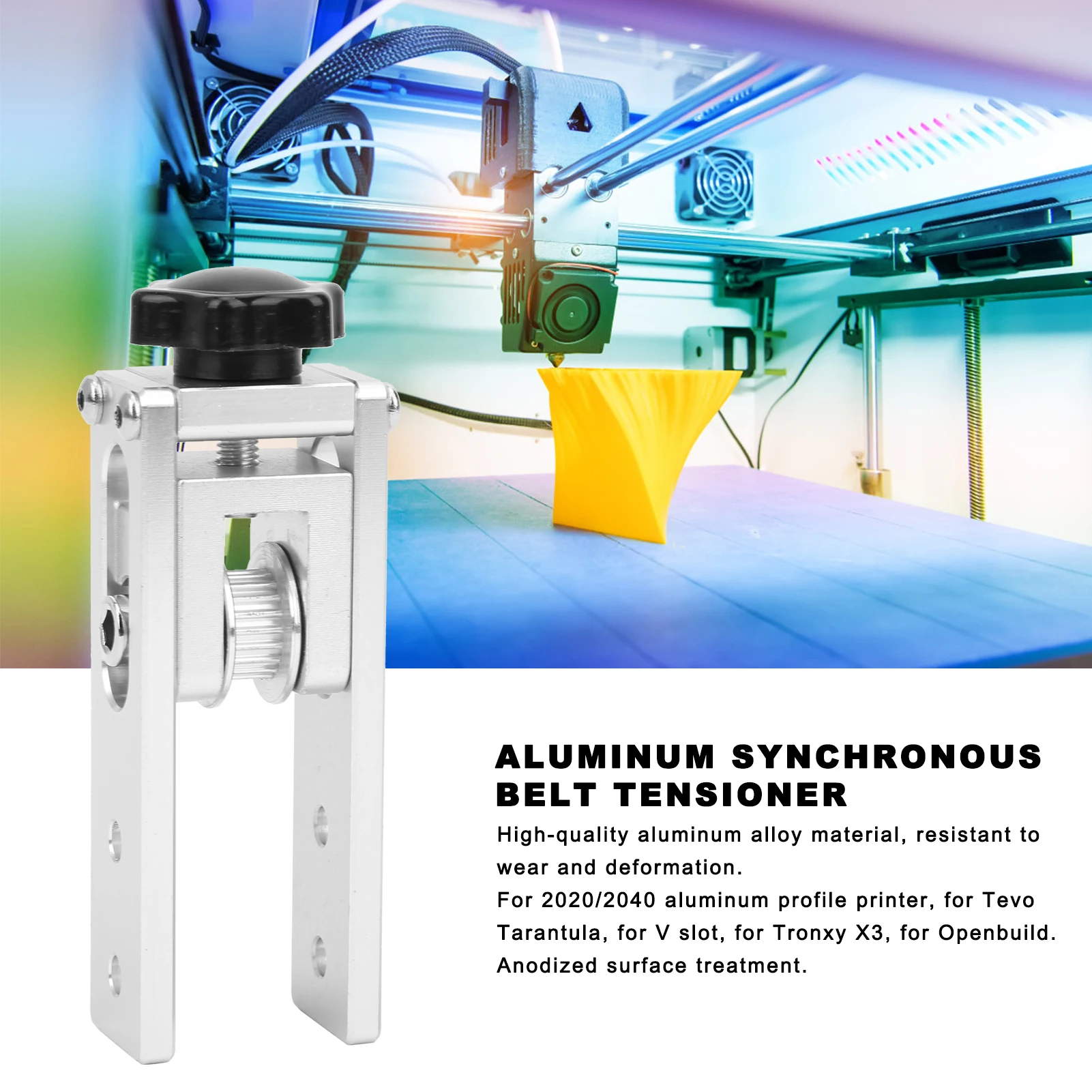 Aluminum Synchronous Belt Tensioner 3D Printer Timing Strap Adjustment Fixed Accessories X- Synchronous Belt Tensioner
