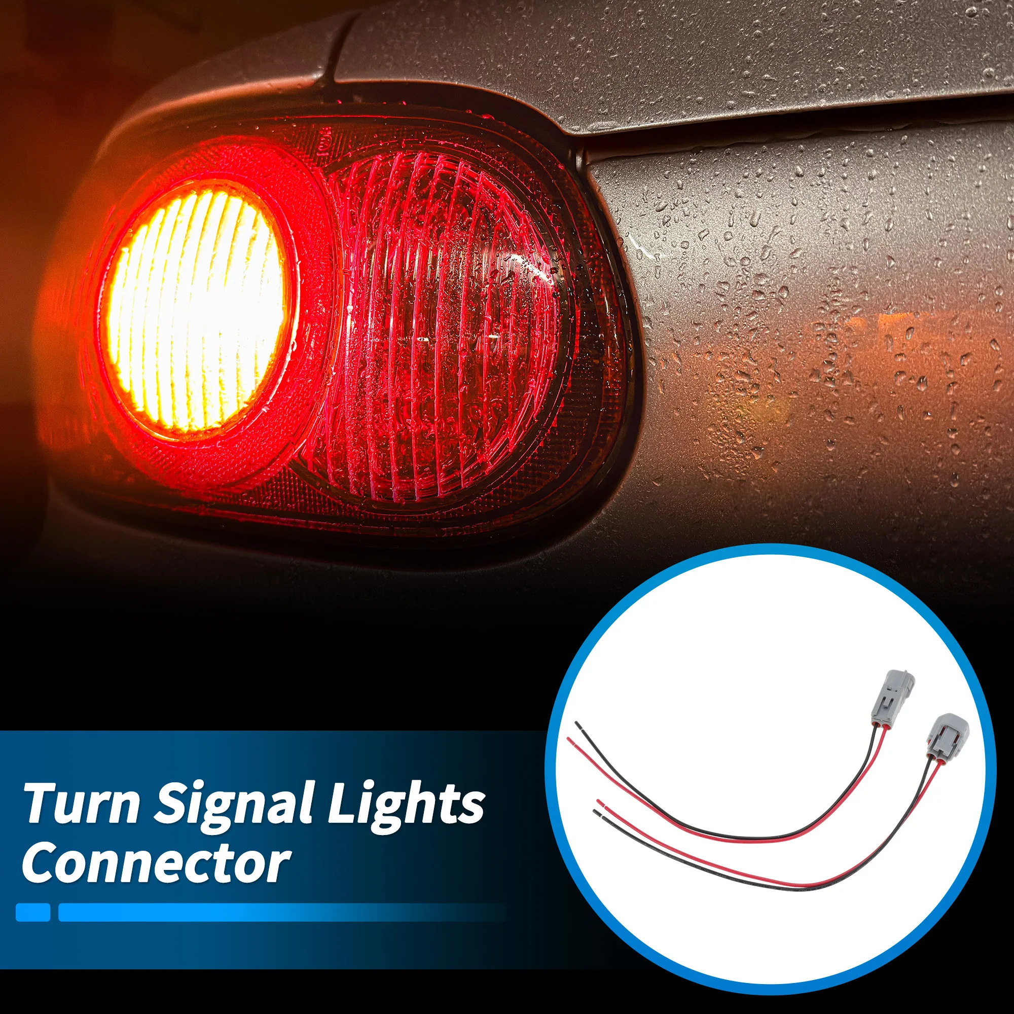 UXCELL Male & Female Side Marker Light Pigtail Connector for Toyota Camry 2006-2011