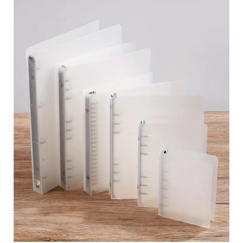 Pasta com anel de capacidade de 175 páginas, pasta organizadora de plástico com fecho para escritório, escola, material doméstico - material PP