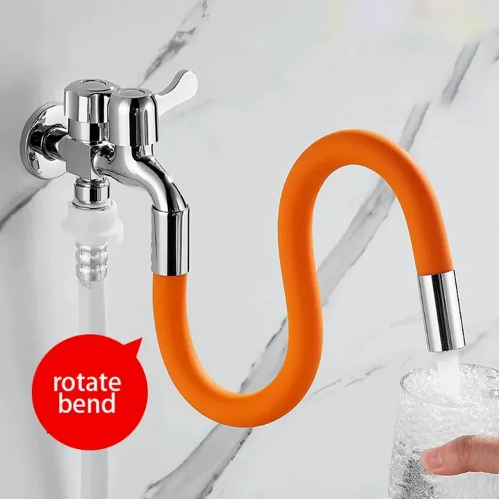 

Kitchen Water Faucet Extension Pipe 360° Rotation Bending Faucet Extender Wash Basin Water Saving Tap Filter Extension Tube