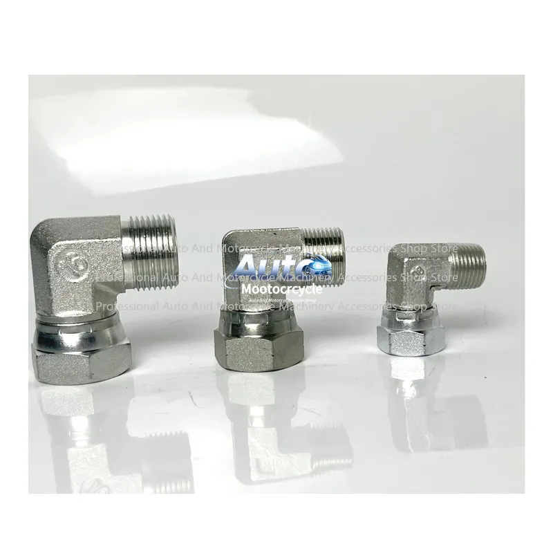 Excavator Parts Hydraulic Inch Straight Through 45 ° 90 Degree Live Nut Internal To External Thread Adapter Pair Elbow