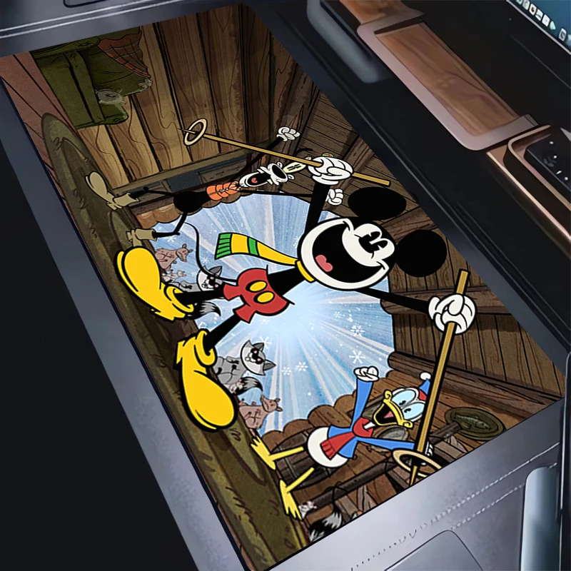 

Keyboard Pad Retro Anime Extended Mousepad Kawaii Office PC M-mickey Mouse Desktop Protection Mat Laptop Gaming Rubber Mouse Pad