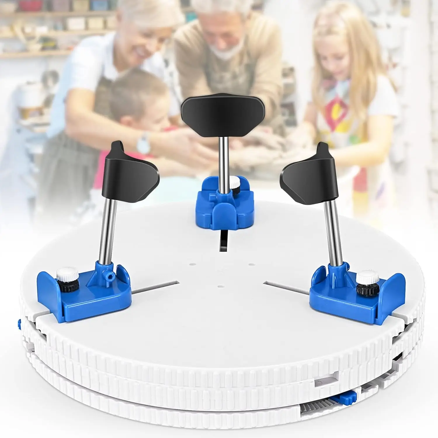 Image of Keramik-Trimmwerkzeug, Drehteller-Klemme für Keramikmaschinen, Drehteller-Klemme aus Keramik, automatisches Finding-Trimmzentrum