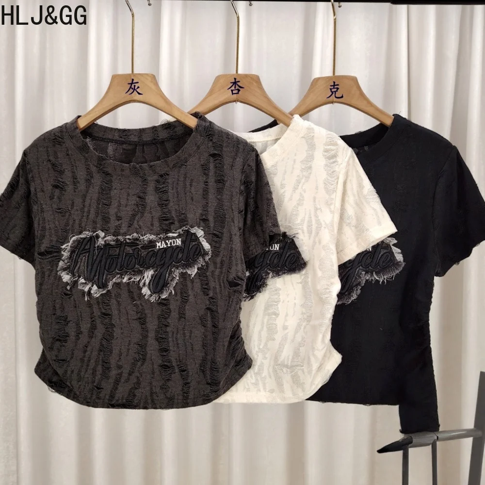 HLJ&GG Trendy Ricamo Lettera Top + Plaid A Pieghe Irregolari Gonne Set di Due Pezzi Moda Y2K Corrispondenza 2 Pezzi Abiti Streetwear