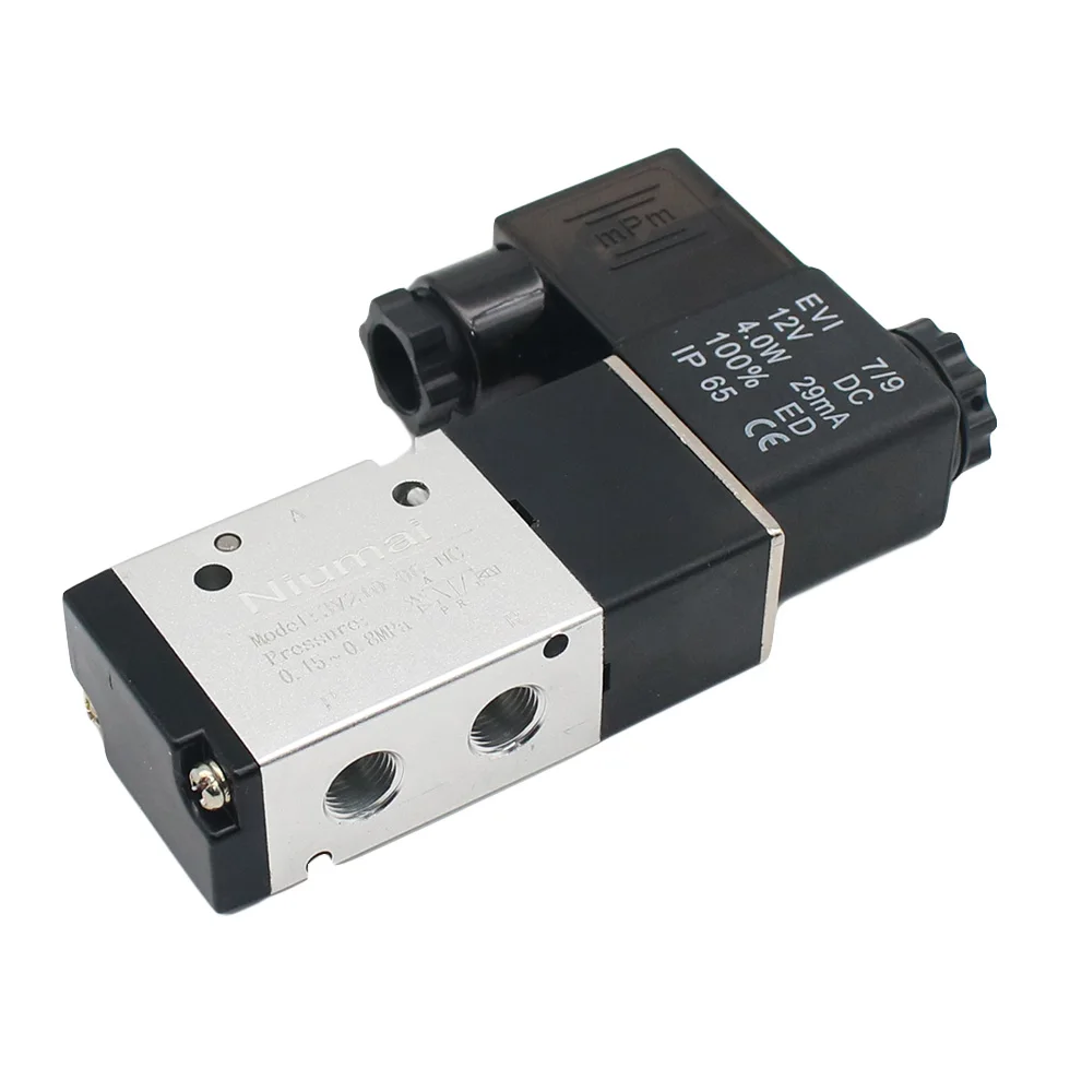 1/8'' Ports 3V210-06 2 Positions 3 Ways Pneumatic Solenoid Valve DC 12V 24V AC 110V 220V 1 order